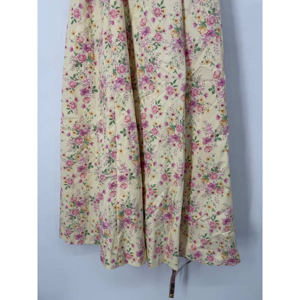 House of CB Tallulah Lemon Floral Puff Sleeve Midi Dress Sundress Cottagecore - Picture 7 of 15